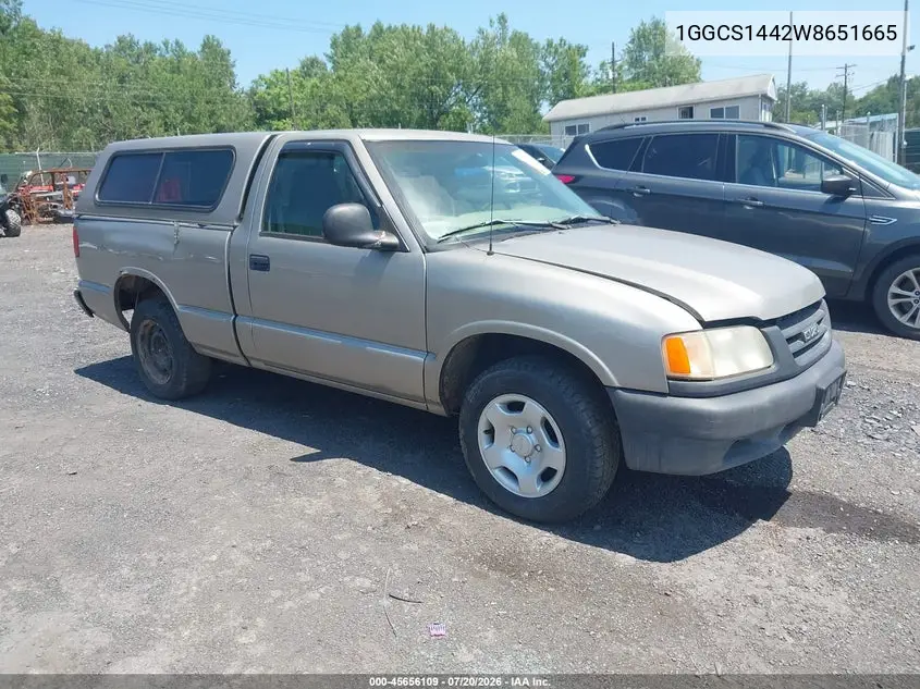 1998 Isuzu Hombre S VIN: 1GGCS1442W8651665 Lot: 45656109
