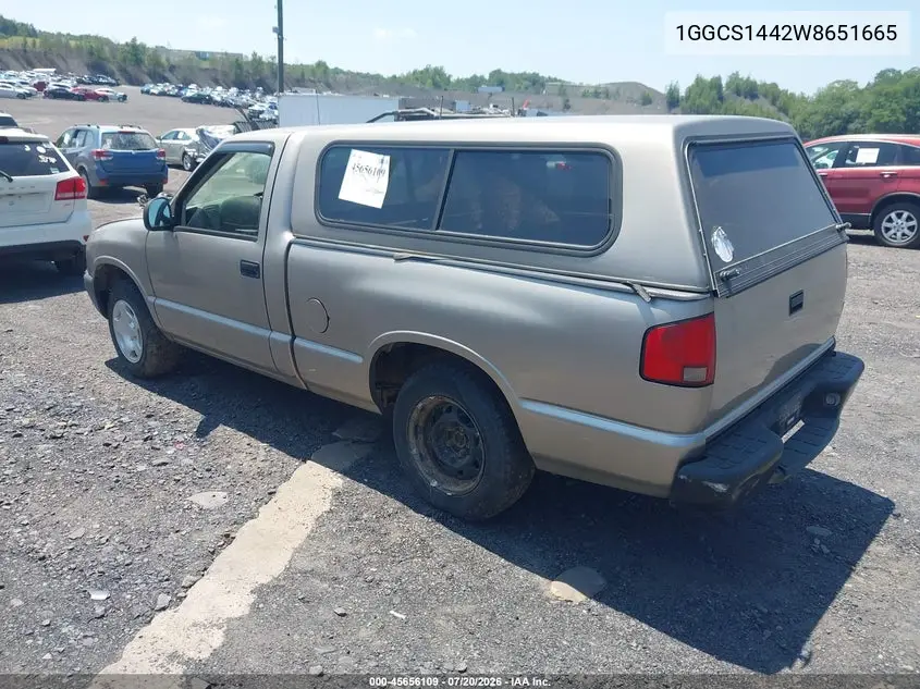 1998 Isuzu Hombre S VIN: 1GGCS1442W8651665 Lot: 45656109