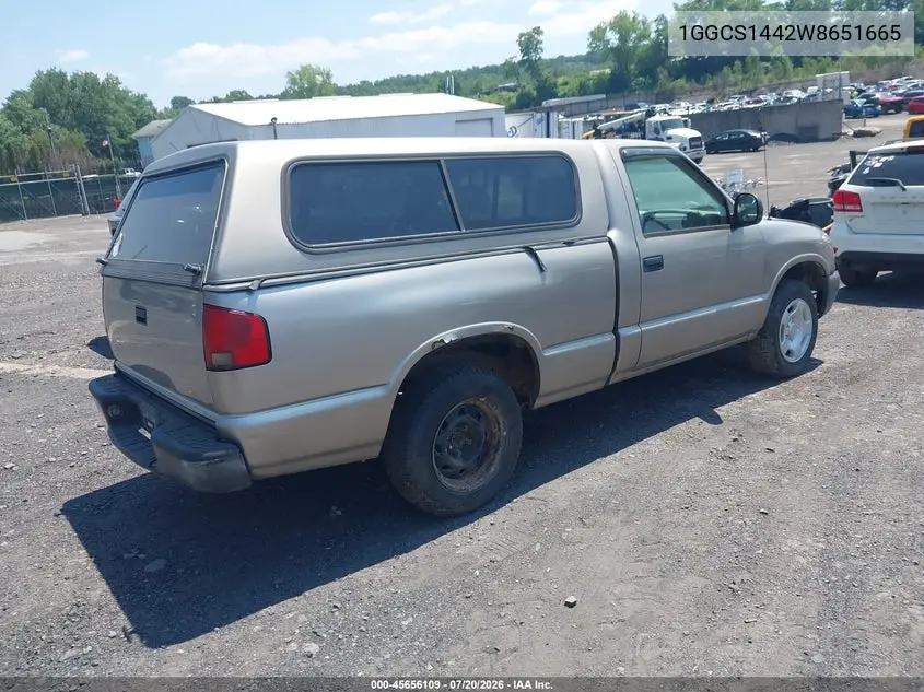 1998 Isuzu Hombre S VIN: 1GGCS1442W8651665 Lot: 45656109
