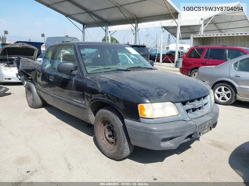 2000 Isuzu Hombre Xs 4.3L VIN: 1GGCS19W3Y8704094 Lot: 44583803