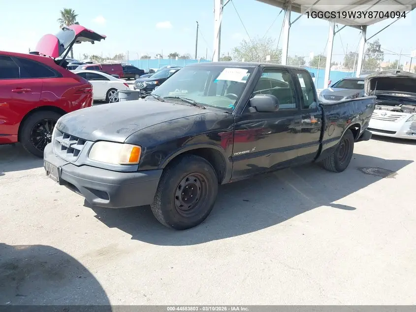 2000 Isuzu Hombre Xs 4.3L VIN: 1GGCS19W3Y8704094 Lot: 44583803