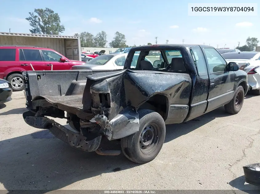 2000 Isuzu Hombre Xs 4.3L VIN: 1GGCS19W3Y8704094 Lot: 44583803