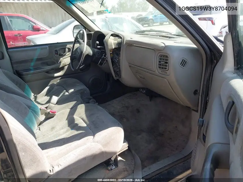 2000 Isuzu Hombre Xs 4.3L VIN: 1GGCS19W3Y8704094 Lot: 44583803