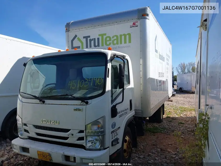 2016 Isuzu Npr Dsl Reg At VIN: JALC4W167G7001136 Lot: 45103490
