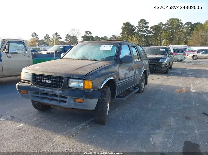 1995 Isuzu Rodeo S/Ls VIN: 4S2CY58V4S4302605 Lot: 44625224
