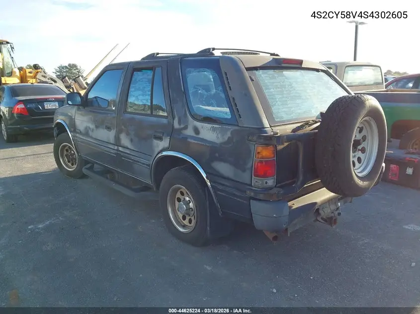 1995 Isuzu Rodeo S/Ls VIN: 4S2CY58V4S4302605 Lot: 44625224
