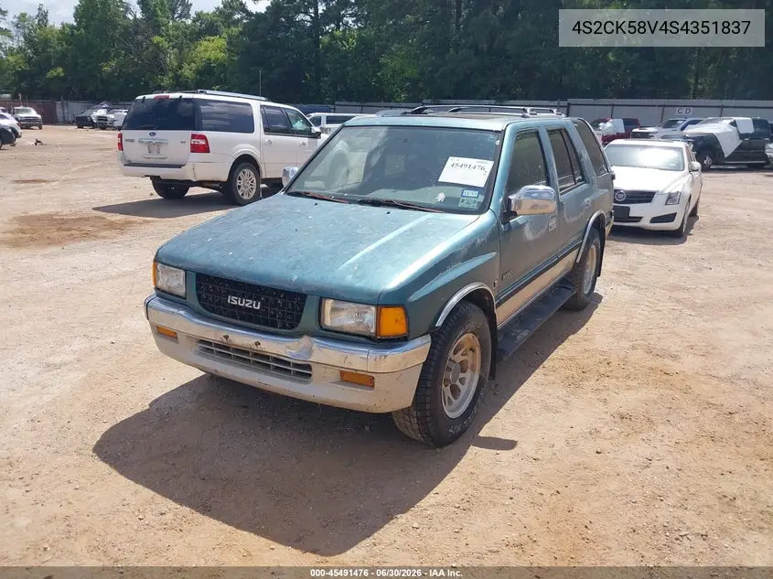 1995 Isuzu Rodeo S/Ls VIN: 4S2CK58V4S4351837 Lot: 45491476