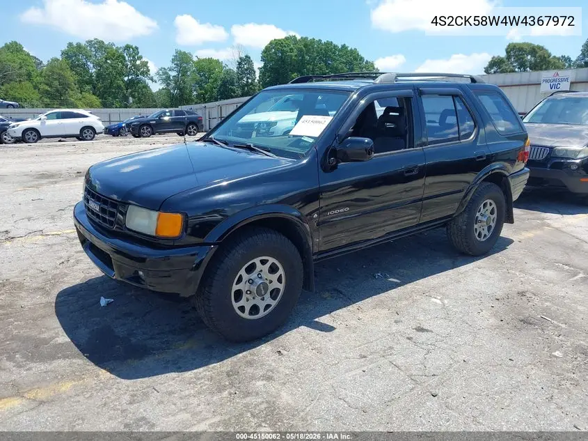 1998 Isuzu Rodeo Ls/S VIN: 4S2CK58W4W4367972 Lot: 45150062