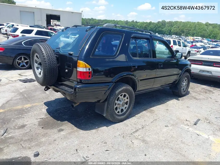1998 Isuzu Rodeo Ls/S VIN: 4S2CK58W4W4367972 Lot: 45150062