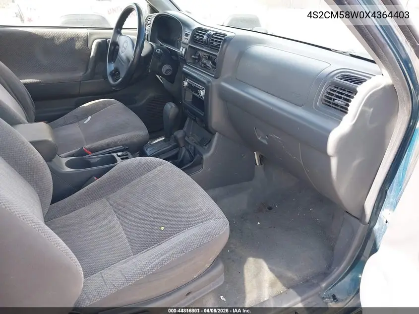 1999 Isuzu Rodeo Ls/Lse/S VIN: 4S2CM58W0X4364403 Lot: 44816801
