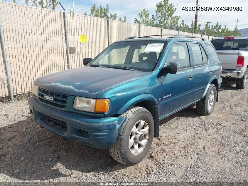 1999 Isuzu Rodeo Ls/Lse/S VIN: 4S2CM58W7X4349980 Lot: 45285574