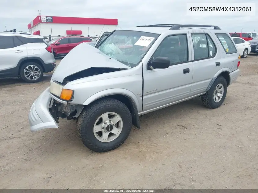 1999 Isuzu Rodeo Ls/Lse/S VIN: 4S2CM58W4X4352061 Lot: 45425779