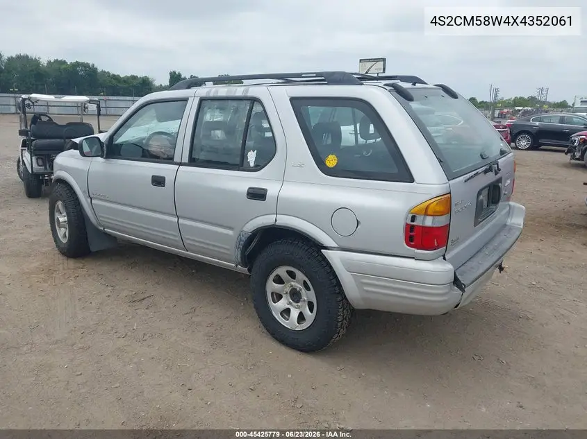 1999 Isuzu Rodeo Ls/Lse/S VIN: 4S2CM58W4X4352061 Lot: 45425779