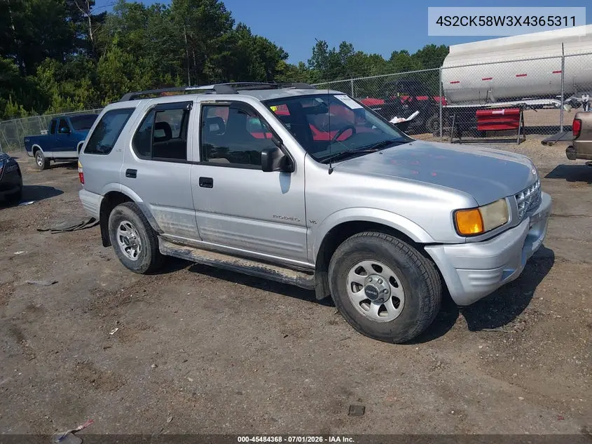 1999 Isuzu Rodeo Ls/Lse/S 3.2L VIN: 4S2CK58W3X4365311 Lot: 45484368
