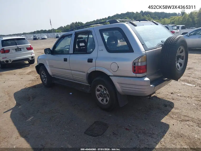 1999 Isuzu Rodeo Ls/Lse/S 3.2L VIN: 4S2CK58W3X4365311 Lot: 45484368