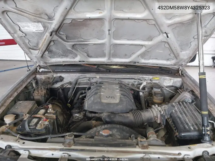 2000 Isuzu Rodeo Ls/Lse/S VIN: 4S2DM58W8Y4325323 Lot: 44597779