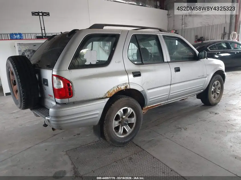 2000 Isuzu Rodeo Ls/Lse/S VIN: 4S2DM58W8Y4325323 Lot: 44597779