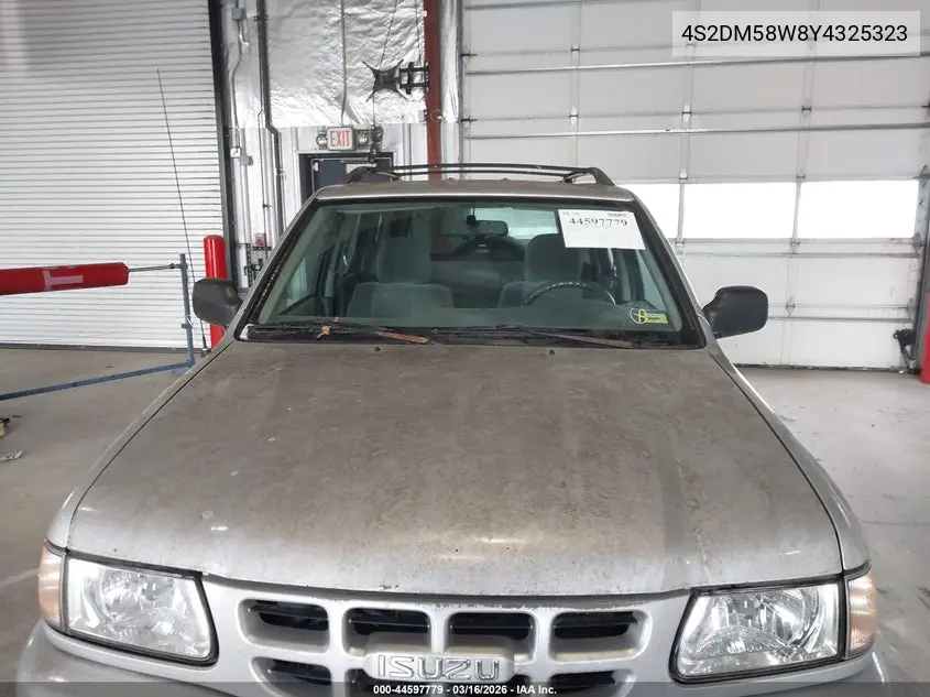 2000 Isuzu Rodeo Ls/Lse/S VIN: 4S2DM58W8Y4325323 Lot: 44597779