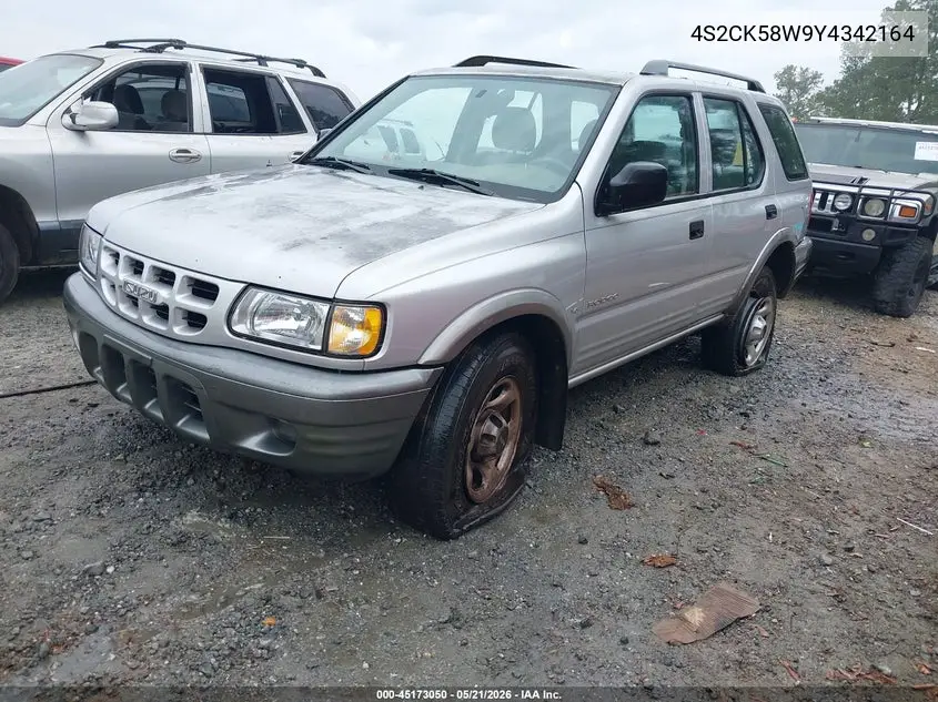 2000 Isuzu Rodeo Ls/Lse/S 3.2L VIN: 4S2CK58W9Y4342164 Lot: 45173050