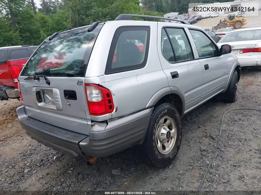 2000 Isuzu Rodeo Ls/Lse/S 3.2L VIN: 4S2CK58W9Y4342164 Lot: 45173050