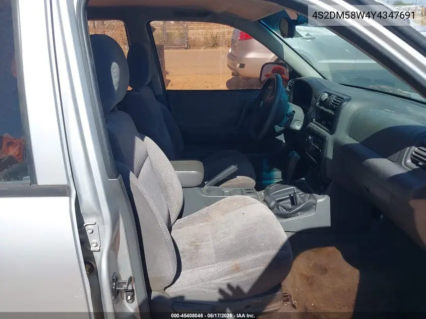 2000 Isuzu Rodeo Ls/Lse/S VIN: 4S2DM58W4Y4347691 Lot: 45408046