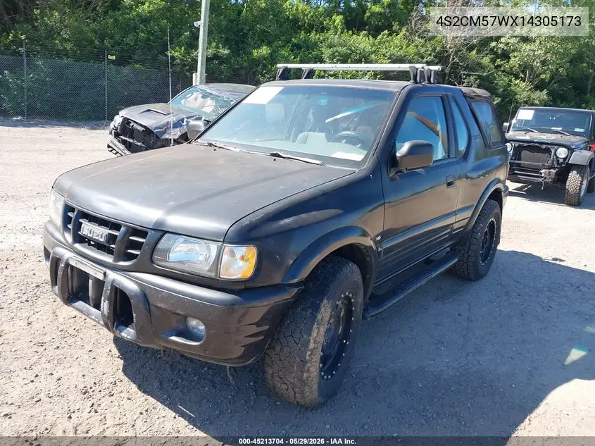 2001 Isuzu Rodeo Sport S 3.2L V6 Hard Top/S 3.2L V6 Soft Top VIN: 4S2CM57WX14305173 Lot: 45213704
