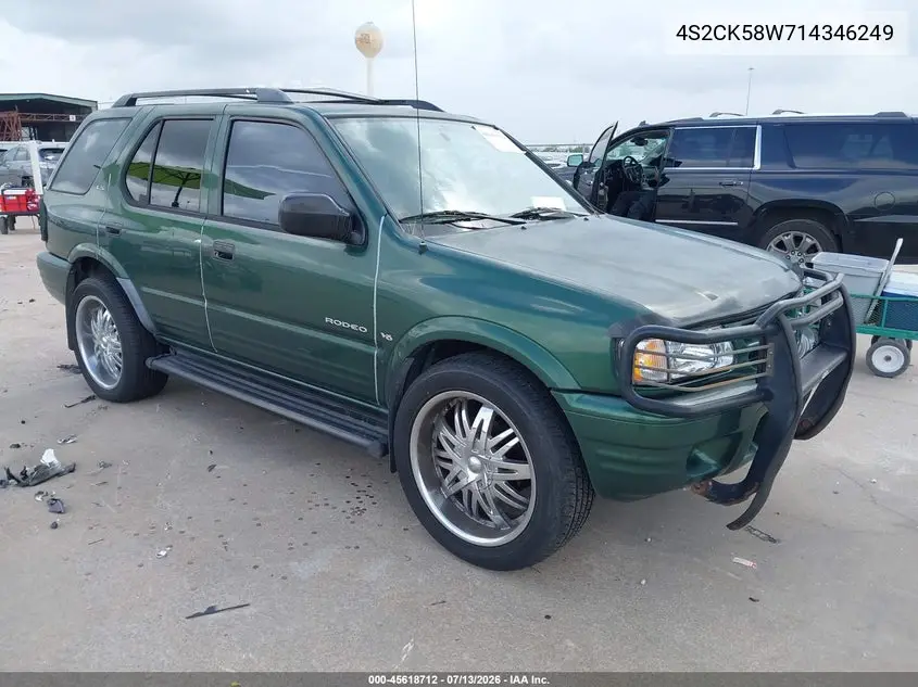 2001 Isuzu Rodeo Ls 3.2L V6/Lse 3.2L V6/S 3.2L V6 VIN: 4S2CK58W714346249 Lot: 45618712