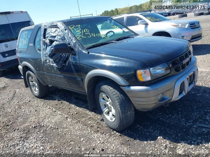 2002 Isuzu Rodeo Sport S 3.2L V6 Hard Top/S 3.2L V6 Soft Top VIN: 4S2CM57W824335175 Lot: 45060243