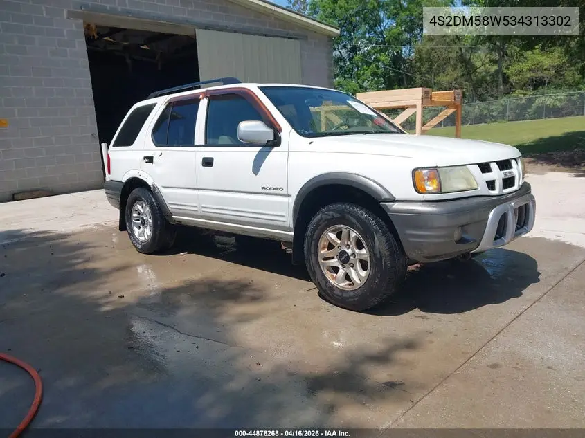 2003 Isuzu Rodeo S 3.2L V6 VIN: 4S2DM58W534313302 Lot: 44878268