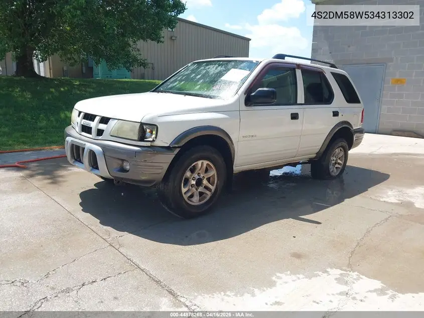 2003 Isuzu Rodeo S 3.2L V6 VIN: 4S2DM58W534313302 Lot: 44878268