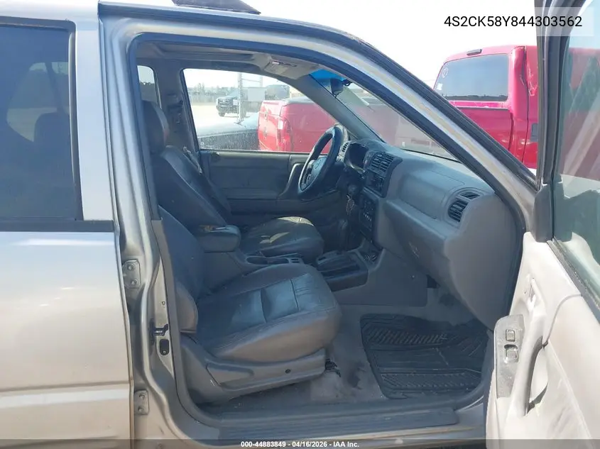 2004 Isuzu Rodeo S 3.5L V6 VIN: 4S2CK58Y844303562 Lot: 44883849