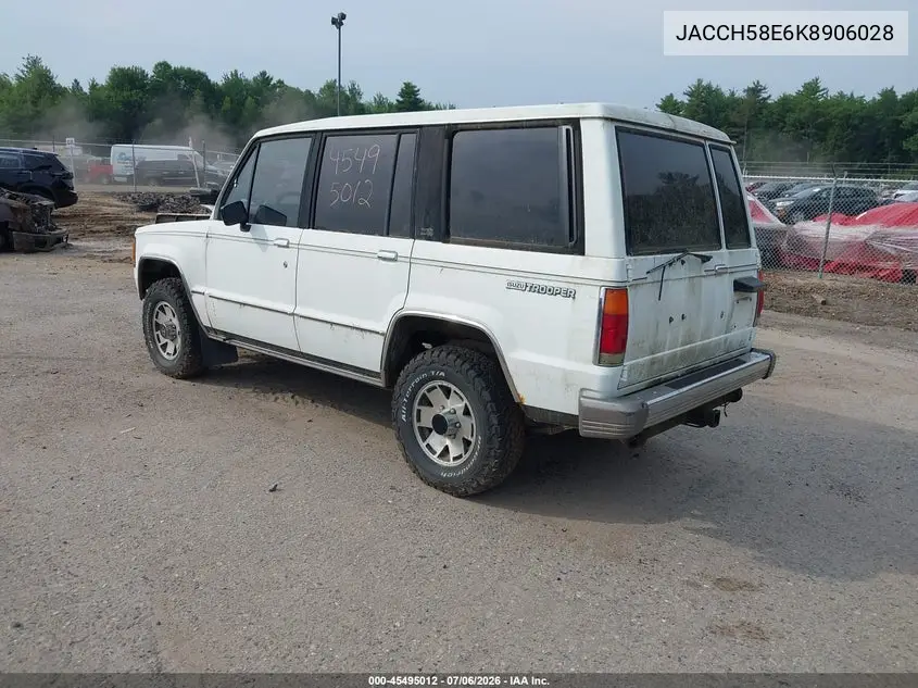 1989 Isuzu Trooper Ii VIN: JACCH58E6K8906028 Lot: 45495012