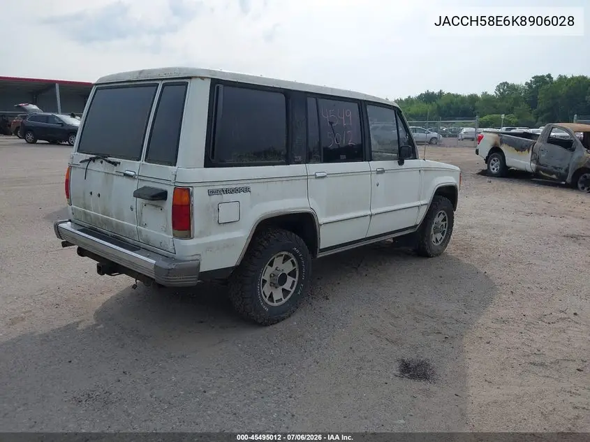 1989 Isuzu Trooper Ii VIN: JACCH58E6K8906028 Lot: 45495012