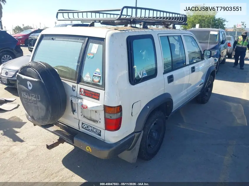 1996 Isuzu Trooper S/Se/Ls/Limited VIN: JACDJ58V6T7903551 Lot: 45047553