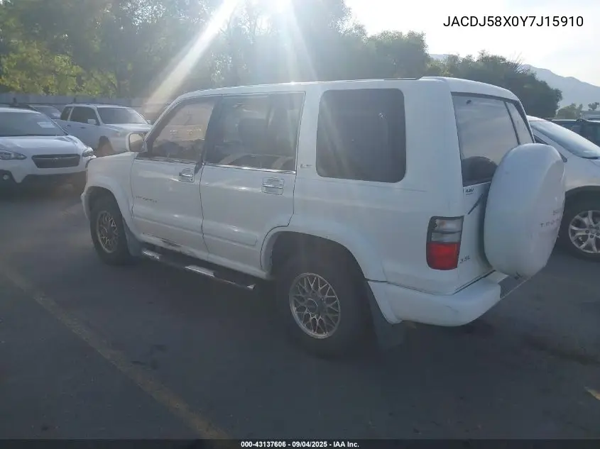 2000 Isuzu Trooper Limited/Ls/S VIN: JACDJ58X0Y7J15910 Lot: 43137606