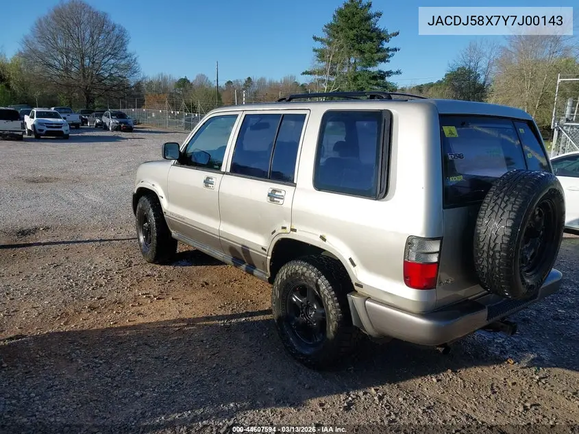 2000 Isuzu Trooper VIN: JACDJ58X7Y7J00143 Lot: 44607594