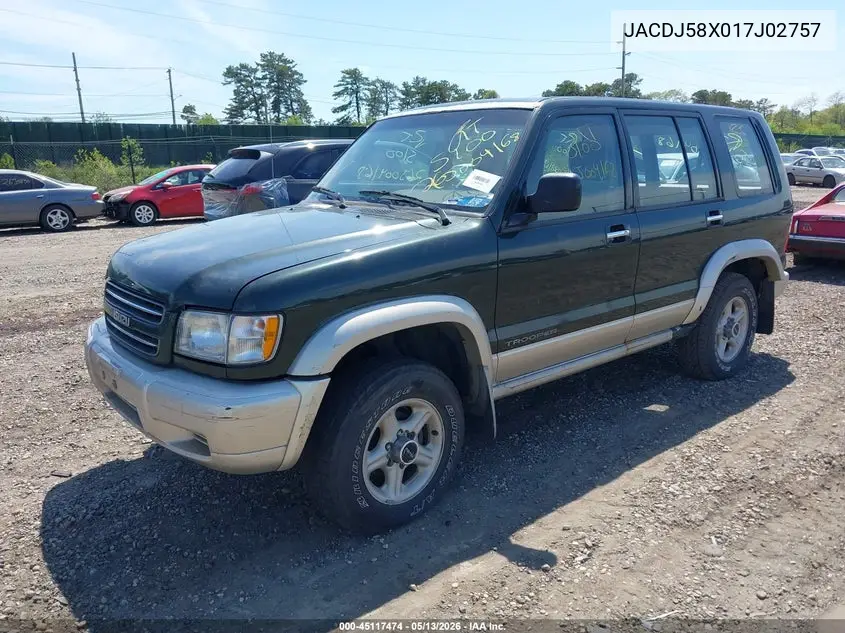2001 Isuzu Trooper Limited/Ls/S VIN: JACDJ58X017J02757 Lot: 45117474