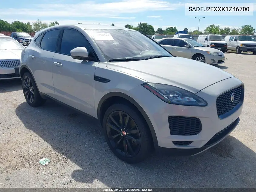 2019 Jaguar E-Pace S VIN: SADFJ2FXXK1Z46700 Lot: 44798125