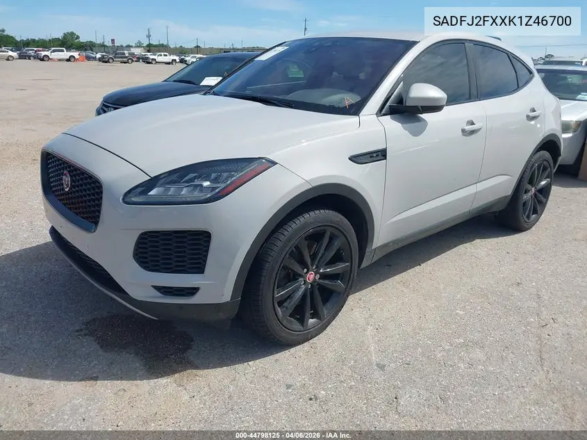 2019 Jaguar E-Pace S VIN: SADFJ2FXXK1Z46700 Lot: 44798125