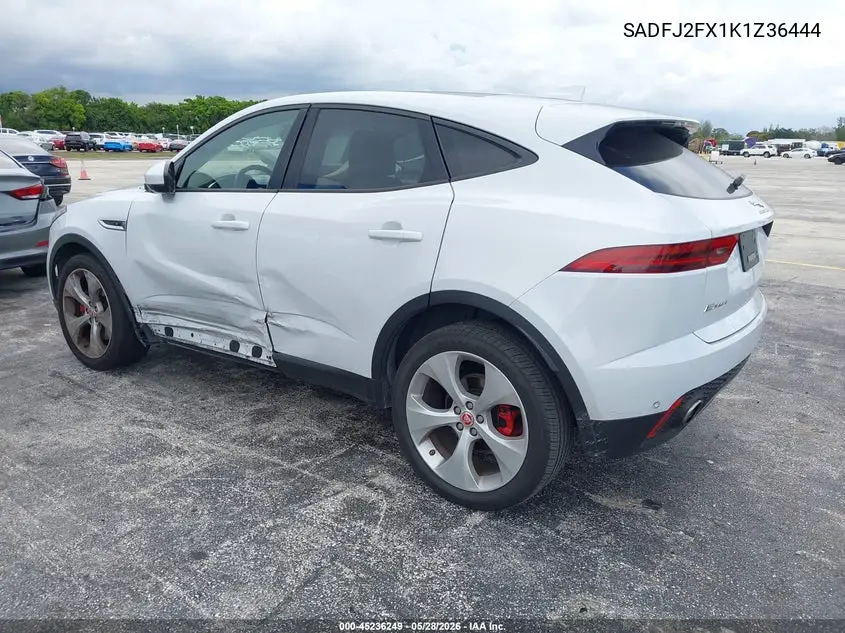 2019 Jaguar E-Pace S VIN: SADFJ2FX1K1Z36444 Lot: 45236249