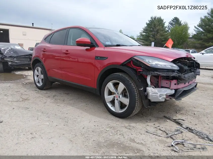 2020 Jaguar E-Pace Se P250 Awd Automatic VIN: SADFP2FX0L1Z80225 Lot: 45172924