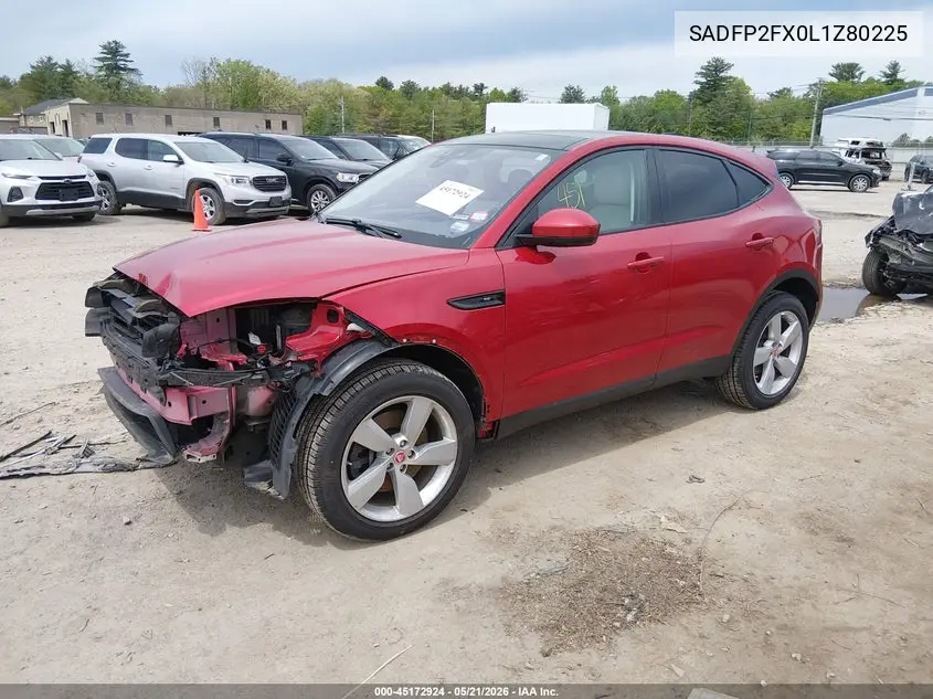 2020 Jaguar E-Pace Se P250 Awd Automatic VIN: SADFP2FX0L1Z80225 Lot: 45172924