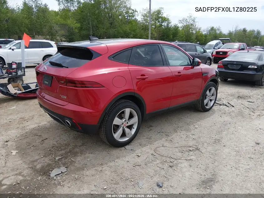 2020 Jaguar E-Pace Se P250 Awd Automatic VIN: SADFP2FX0L1Z80225 Lot: 45172924