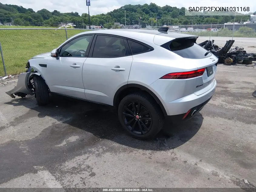 2022 Jaguar E-Pace Se P250 Awd Automatic VIN: SADFP2FXXN1031168 Lot: 45275680