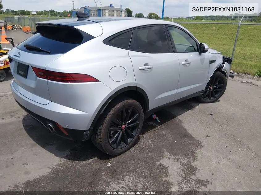 2022 Jaguar E-Pace Se P250 Awd Automatic VIN: SADFP2FXXN1031168 Lot: 45275680