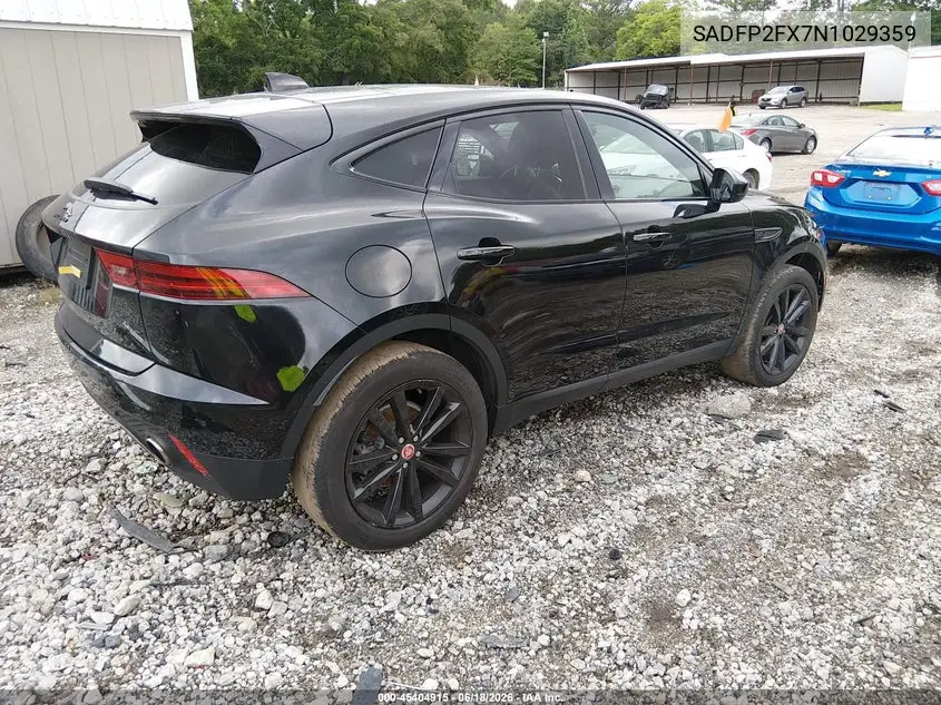 2022 Jaguar E-Pace Se P250 Awd Automatic VIN: SADFP2FX7N1029359 Lot: 45404915