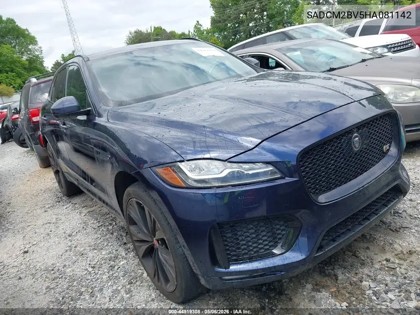2017 Jaguar F-Pace S VIN: SADCM2BV5HA081142 Lot: 44919308