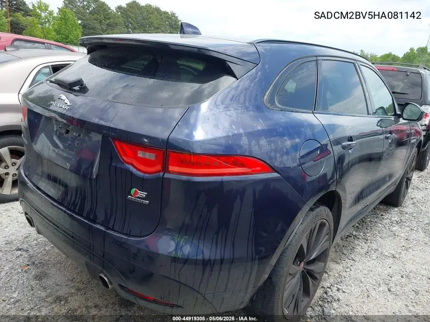 2017 Jaguar F-Pace S VIN: SADCM2BV5HA081142 Lot: 44919308