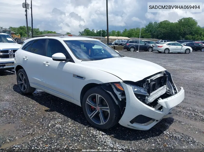2017 Jaguar F-Pace S VIN: SADCM2BV9HA069494 Lot: 45189423