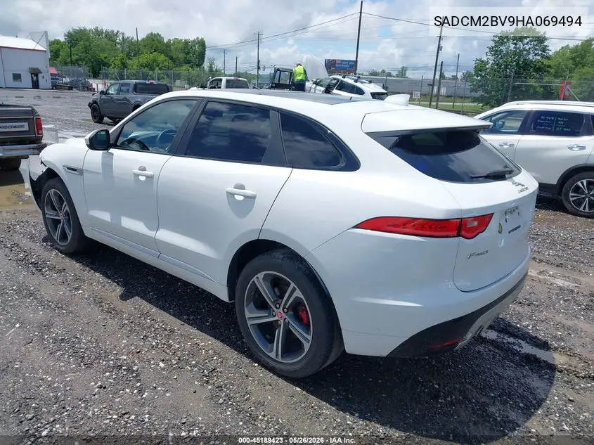 2017 Jaguar F-Pace S VIN: SADCM2BV9HA069494 Lot: 45189423